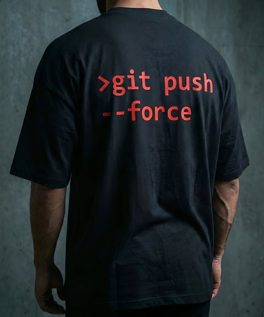 Git Push – Programmer Oversized T-Shirt